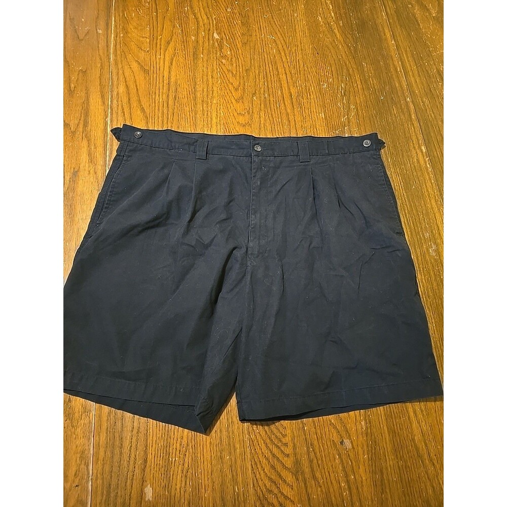 Bert Pulitzer Mens Shorts Black Chino Pleated Front Size 44